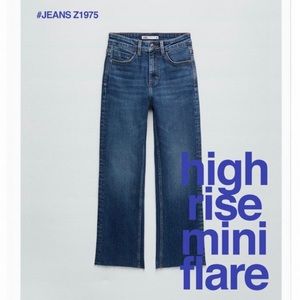 Zara mini flare crop jeans size 29 US 8